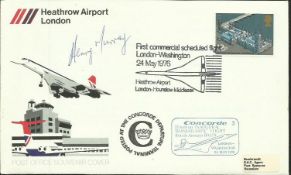 Henry Murray courier signed 1976 London-Washington Concorde cover carried on the first flight.