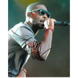 Tine Tempah 8x10 colour photo of Tinie, signed by him at the Q Awards, London, 2014. Good condition