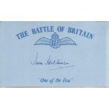 I Hutchinson 222 Sqn Battle of Britain signed index card. Good condition