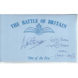 W R Evans 85 and 249 Sqns Battle of Britain signed index card. Good condition