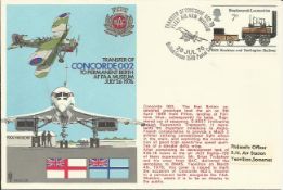 Transfer of Concorde 002 to Permanent Berth AF FAA Museum cover dated 26th July 1976. Good condition