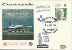 Concorde London – Puerto Rico World Summit Conference cover dated Heathrow Airport London 26th