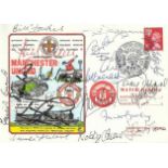 1978 Manchester United v Manchester City cover signed by Manchester United legends Bobby Charlton