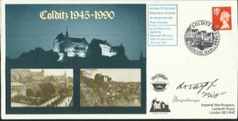 Colditz Castle 1990 Imperial War Museum cover signed by WW2 POWs  Anthony Karpf Polish Navy & Lt C