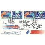 Francois Mitterrand, Jacques Chirac, John Major, and Tony Blair signed 1994 Channel Tunnel FDC