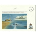 R Barton WW2 617 Sqn signed 1993 Dambuster Lancaster, Tornado, Vulcan cover flown over the Derwent