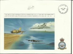 R Barton WW2 617 Sqn signed 1993 Dambuster Lancaster, Tornado, Vulcan cover flown over the Derwent