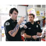 Superbad cast Hader and Rogen10x8  colour photo of Seth Rogen and Bill Hader from Superbad, signed