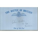 R A Kellow 213 sqn Hurricanes Battle of Britain signed index card. Good condition