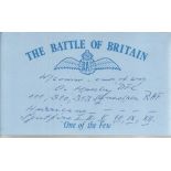 O Hruby 111 Sqn Battle of Britain signed index card. Good condition