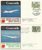 Concorde Pair of Banco Industrial De Cataluna Charter Flight London – Barcelona date 24th February