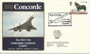 Concorde The Bell Inn Concorde Charter Flight Official British Airways Cover dated 19th September