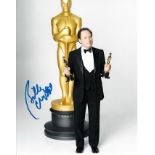 Billy Crystal 8x10 colour photo of Billy hosting the Oscars, signed by him in NYC, April, 2012