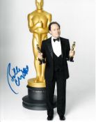 Billy Crystal 8x10 colour photo of Billy hosting the Oscars, signed by him in NYC, April, 2012