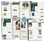 TV, Film Entertainment Collection 2. 28 multisigned cast sheets with over 110 autographs. Cast of