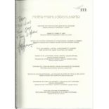 Gary Jones head chef at 2 Michelin star restaurant Le Manoir signed menu. Good condition