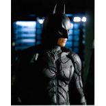 Christian Bale 8x10 colour photo of Christian as Batman, signed by him at Exodus London Premiere,