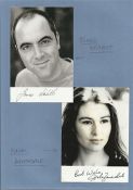 Cold feet sitcom 6 postcard size signed photos of the main cast comprising of James Nesbitt, Helen