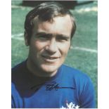 Ron Harris signed 10 x 8 colour Chelsea football photo, nice portrait Good Condition
