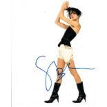 Selma Blair 8x10 colour photo of Selma, star of Hellboy, signed by her in NYC Good condition