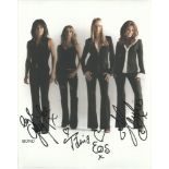 Bond Music Girlband fully signed 10 x 8 colour photo Good Condition