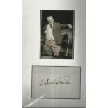 Gert Frobe & Harold Sakata. Oddjob, signature pieces matted with 6 x 4 b/w photos of the Goldfinger