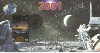 Arthur C Clark signed 2001 Space Odyssey Millennium FDC . Good condition