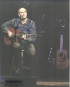 James Taylor signed 10 x 8 colour photo playing guitar. Good condition