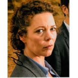 Olivia Colman 8x10 colour photo of Olivia from Broadchurch, signed by her in London Good condition