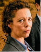 Olivia Colman 8x10 colour photo of Olivia from Broadchurch, signed by her in London Good condition