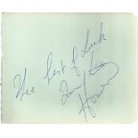 Frankie Howerd signed vintage autograph album page. Good condition