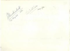 Field Marshall Auchinleck & Majr Gen W Holden signed vintage autograph album page. Good condition