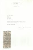 John H. Dessauer typed signed letter 1970also known as Hans Dessauer, (13 May 1905 - 12 August 1993)
