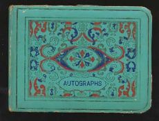 Autograph Album 1960s solf backed blue album with 60+ music and entertainment autographs, many