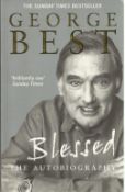 George Best signed softback book Blessed . Good condition