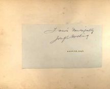 Joseph Hocking famous author signed vintage autograph album page. Good condition