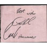 The Proclaimers signed autograph album page. Good condition