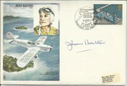 Jean Batten signed on her own Historic Aviators cover Good  condition.
