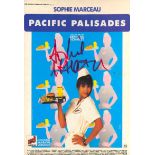 Sophie Marceau 1990 colour postcard for Pacific Palisades autographed by Sophie Marceau who