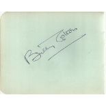 Billy Cotton signed vintage autograph album page . Good condition