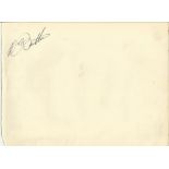 Billy Butlin signed vintage autograph album page . Good condition