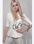 Elle Fanning Signed 10x8 Photo. Good condition