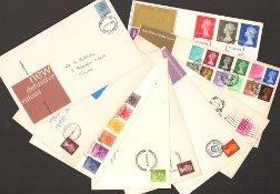 Definitive Stamps First day cover collection. 76 covers mainly  from the 1970s and 80s with a