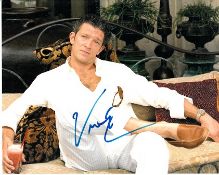Vincent Cassell  10x8 colour photo of Vincent star of Oceans movies, signed by him in London. Good