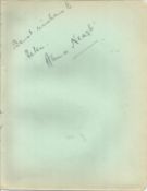 Anna Neagle signed vintage autograph album page . Good condition