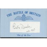 B Drake 213 sqdn Battle of Britain signed index card. Good Condition