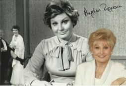 Angela Rippon OBE In Person Signed 12x8 photo Montage TV Legend Morecambe And Wise. Good condition