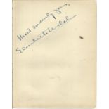 Elizabeth Welch signed vintage autograph album page . Good condition