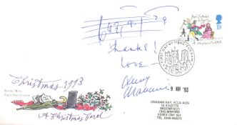 Henry Mancini 1993 Royal Mail Christmas first day cover autographed by Henry Mancini (1924