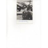 Oberst Johann Schalk KC signed AGENTA Photograph B of B Pilot 21 Vics Died 1987. Good condition
